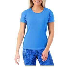 Gymwrap Women's Everyday Scoop Neck Tee with High-Low Hem Blue - Regular